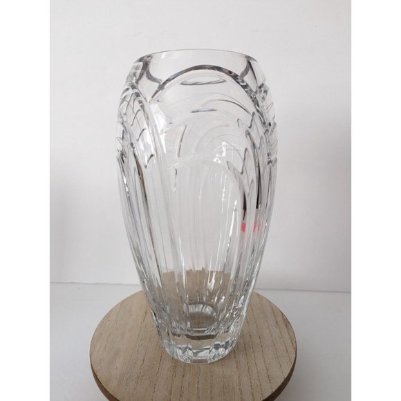 Stunning Rogaska Maestro Vase Cut Etched Crystal Centerpiece 10" Art Deco - Picture 3 of 7